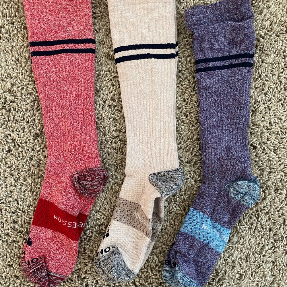 NWOT 3 Pack Bombas Knee High Compression Socks